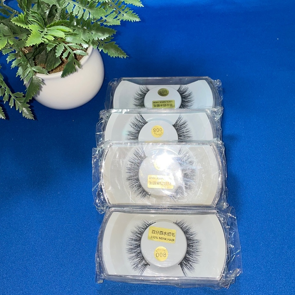 100% Mink hair lashes4pk